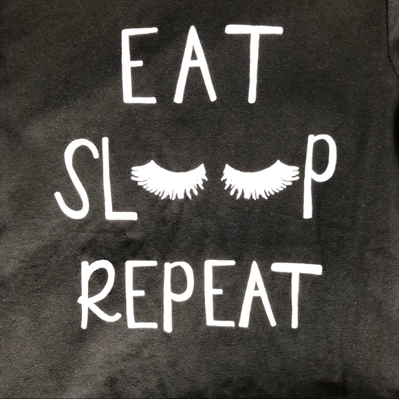“Eat, Sleep, Repeat” Graphic Tee Shirt New Large - Picture 3 of 4